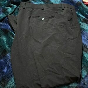 Oak Hill Dress Pants Mens 52x30 Black DXL